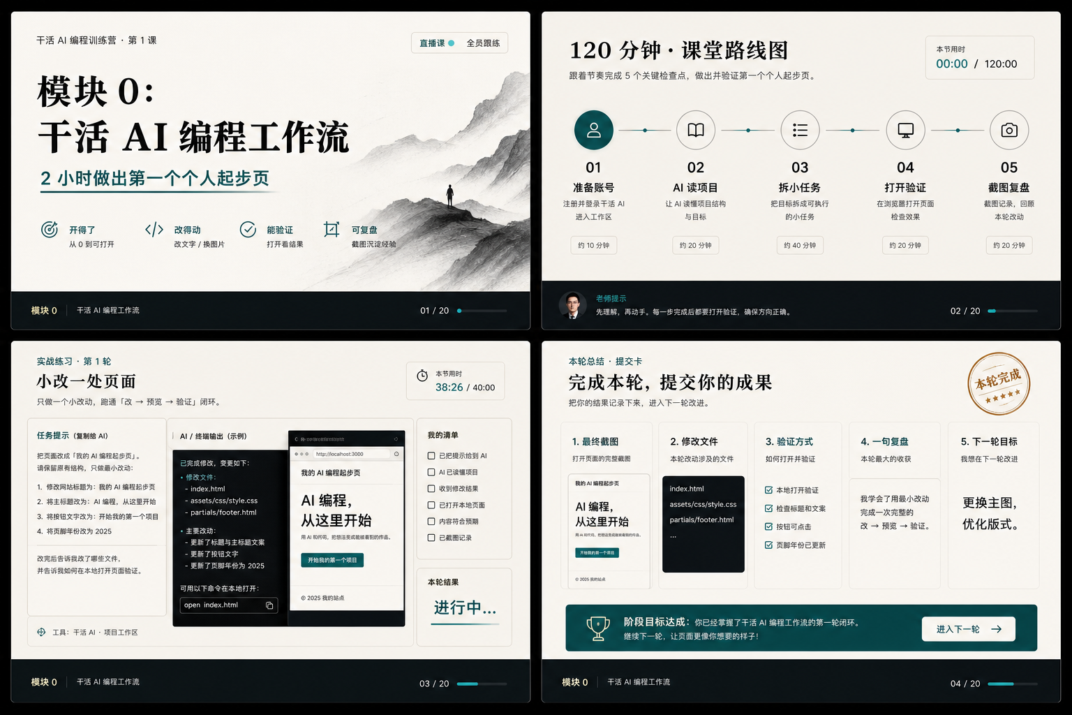模块 0 课程流程视觉图